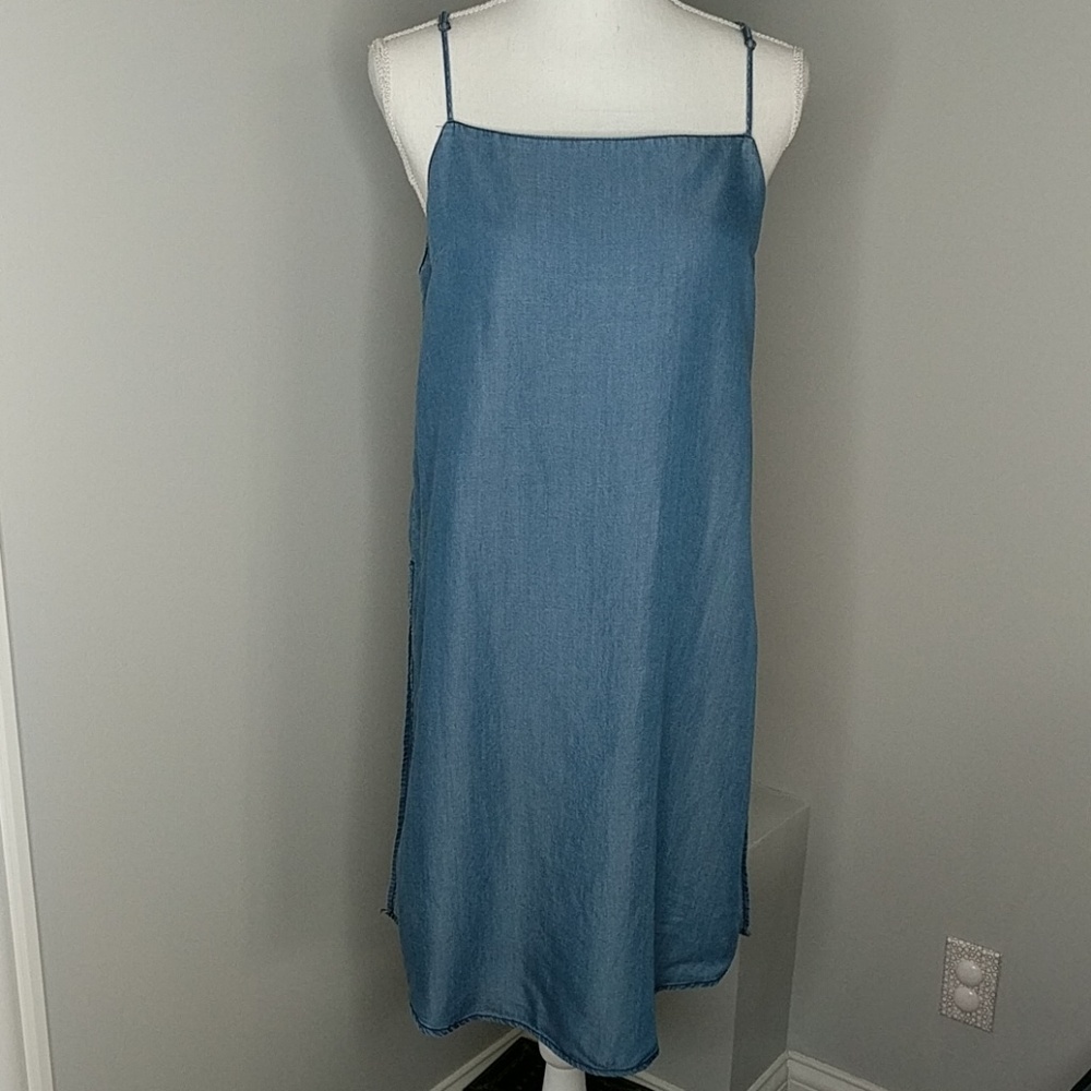 Hippie Laundry Spaghetti Strap Shift Dress Blue M